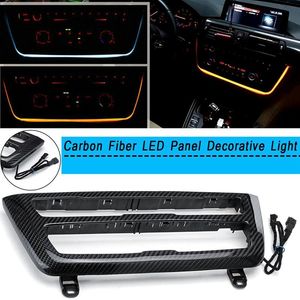 Auto Carbon Fiber Radio Trim LED Ambient Light Interior Deur AC Panel Decoratieve For-3 Serie F30 / F31