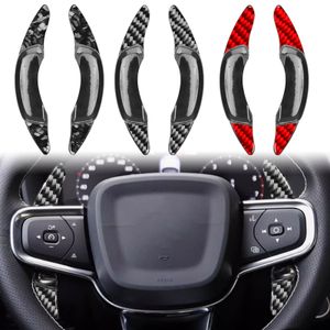 Auto koolstofvezel stuurwielverschuiving paddle shifter extensie accessoires voor Volvo XC40 2020-2023