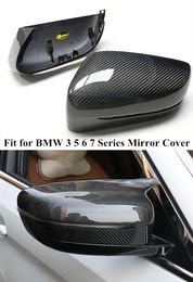 Auto koolstof achteruitkijk zijkant spiegel dekdoppen voor BMW 3 5 6 7 series G20 G30 G38 GT G32 G11 G12 G14 G16 LHD Horned Style Covers