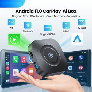 Carplay Ai Box – Mini boîtier TV pour voiture, nouveau Dongle Carplay sans fil, adaptateur automatique Android avec Netflix et YouTube, Android 11