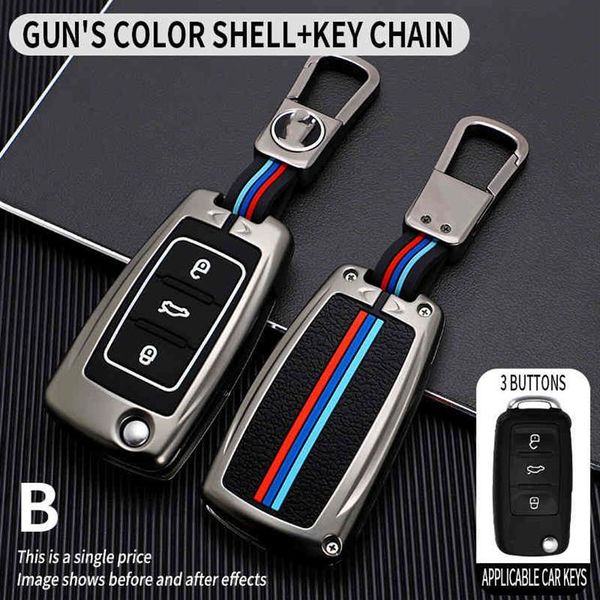 Funda para coche, funda para llave para VW Golf 3 4 5 6 mk4 Passat b5 b6 b7 b8 cc Polo Tiguan mk2 Touran Jetta 6 Bora mk6252t