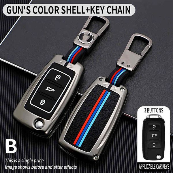 Funda para coche, funda para llave para VW Golf 3 4 5 6 mk4 Passat b5 b6 b7 b8 cc Polo Tiguan mk2 Touran Jetta 6 Bora mk6322W