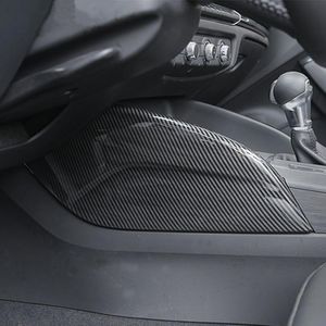 Console centrale de voiture, décoration des deux panneaux latéraux, garniture de couverture en Fiber de carbone, couleur pour Audi A3 8V 2014 – 18, style intérieur ABS, 2 pièces