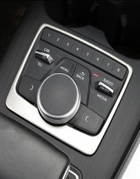 Panneau multimédia de Console centrale de voiture, garniture de couverture décorative, bandes en acier inoxydable pour A4 B9 2017, style de voiture 2726506