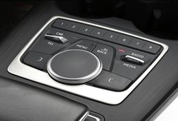 Panneau multimédia de Console centrale de voiture, garniture de couverture décorative, bandes en acier inoxydable pour A4 B9 2017, style de voiture 4214837