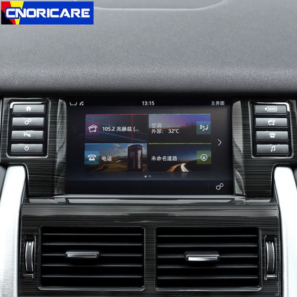Décalcomanies de décoration de panneau de Navigation de Console centrale de voiture pour Land Rover Discovery Sport 2015-18 accessoires modifiés en acier inoxydable 2 pièces