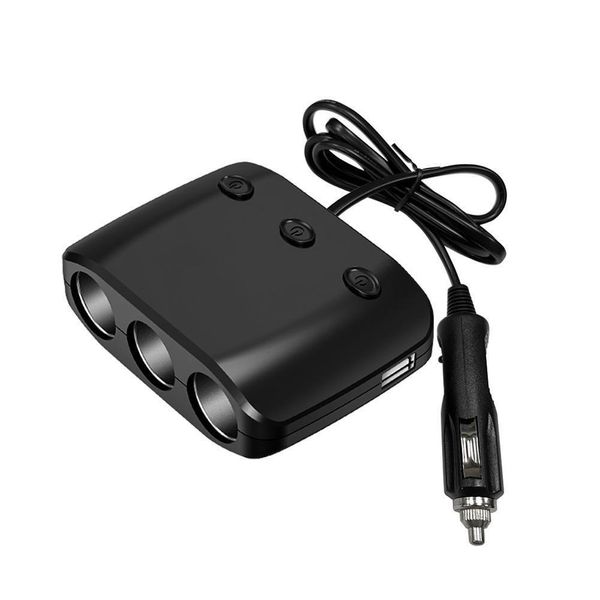 Cargador de coche 12V 24V 120W Encendedor de cigarrillos Splitter Adaptador USB dual con interruptor Znb03S Drop Delivery Móviles Motocicletas A DHQFS