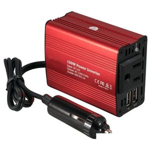 Chargeur De Voiture 150W Chargeurs Onduleur 12V Dc À 110V Ac Convertisseur Avec 3.1A Double Usb Chargeur De Voiture Drop Delivery Mobiles Moto Dhjzq