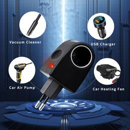 Adaptador de cargador de automóvil EE. UU. EU EU 220V AC a 12V DC CAR Adaptador de automóvil Converter Converter Cargo para el hogar Auto cigarrillo Auto encendedor