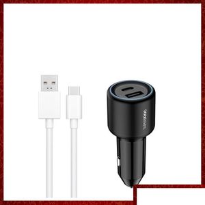 Charger de voiture CC452 pour OnePlus 80W Supervooc Fast Charge 3.0 USB Type C Adaptateur Oppo One plus 10 Pro 5G NORD 2T CE 2 Drop délivre DHBIE