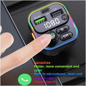 Chargeur de voiture Lecteur MP3 pour téléphone Accessoires mobiles Fonction mains Charge super rapide 1224V Livraison directe Mobiles Motos Electr Dh4Nz