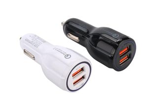 Chargeur de voiture QC 3.0 double Port Usb adaptateur de charge rapide haute vitesse 3.1A pour samsung htc android chargeurs de téléphone universels