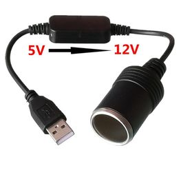 CAR Sigarettenaansteker 5V 2a USB tot 12V Socket Male vrouwelijke adapteromzetter Elektronica Accessoires Drop levering Auto