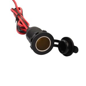 Cotizante de cigarrillo encendedor de cigarrillos 12 V-24 V Impermeabilizante Adaptador de alimentación de enchufe para el camión de motocicleta de botes marinos ATV con alambre D5