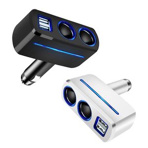 Allume-cigare de voiture, séparateur de prise, convertisseur automatique double USB 12-24V 120W, chargeur LED, adaptateur d'alimentation pour téléphone MP3 DVR GPS