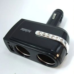 Prise allume-cigare de voiture, double chargeur de voiture, prise 12v, adaptateur en t, prise cigare