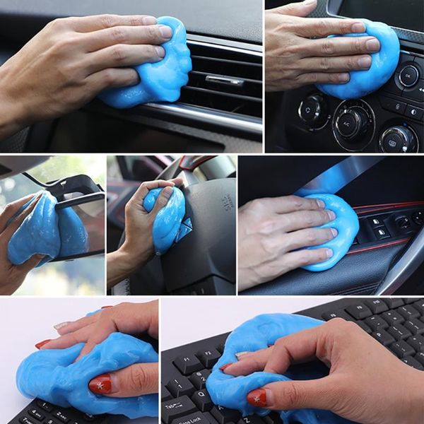 Outils de nettoyage de voiture, colle propre, gomme, Gel de silice, clavier, poussière, saleté, mignon, Slime vert, pratique, Durable, haute qualité, magique, doux, collant