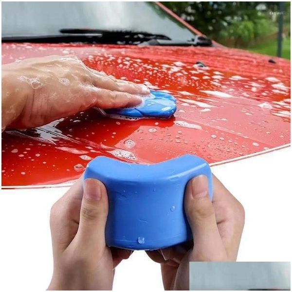 Outils de nettoyage de voiture Solutions de lavage boue argile bleu magique barre de nettoyage Mini laveuse à main livraison directe Automobiles motos soins Otcor