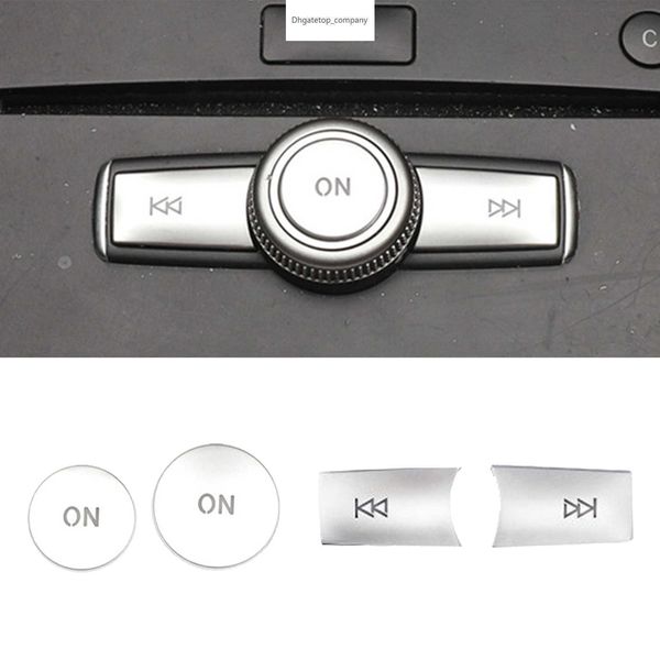 Boutons de commutation multimédia pour panneau CD de Console de voiture, couvercle de bouton de Volume à paillettes pour Mercedes Benz classe C E W204 W212 GLK X204