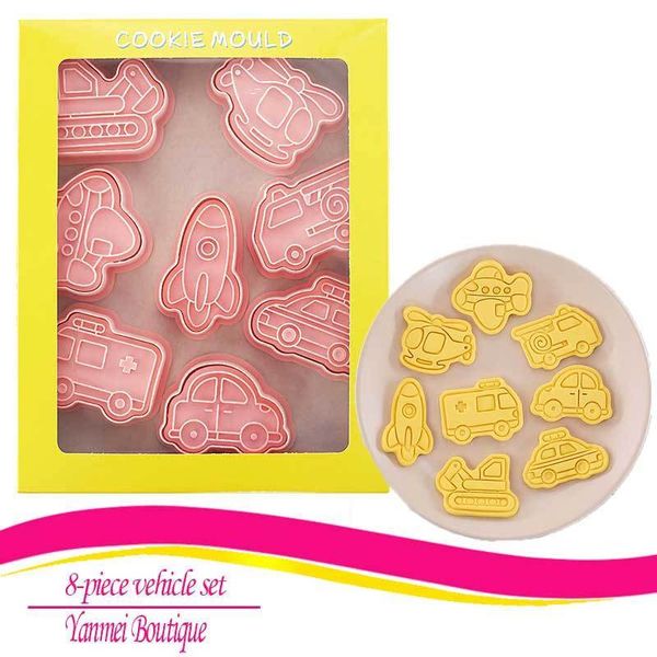 voiture cookie transport cutter nuage avec biscuit Confiserie fondant pâtisserie gâteau outils Moule pour la cuisson des accessoires de cuisine 220601