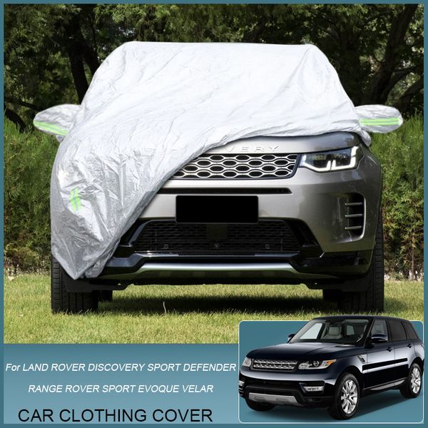 Cubierta de coche lluvia helada nieve polvo impermeable para Land Rover Discovery Sport Defender Range Rover Evoque Velar Anti-UV cubierta Accesso