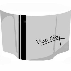 Couverture de voiture Stripe Vice City Hood Fashion Stickers266Q