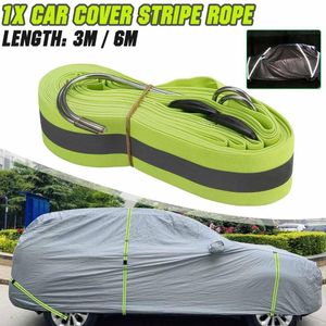 Auto covers 1/2 / 3 stks boot elastische riemen verstelbare reflecterende streep touw outdoor bescherming dekking van hoge wind meervoudig gebruik 3 / 6m