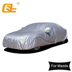Couvertures de voitures 190T Couvertures de voitures universelles Protection du soleil extérieur Protection de neige étanche à l'épreuve de poussière pour Mazda 3 Sedan CX-5 CX-9 T240509
