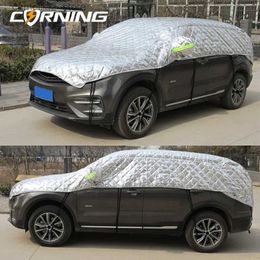 Cubiertas para automóviles Cubierta para automóvil anti granizo Toldo para vehículo Parasol A prueba de parabrisas Medio impermeable Cubiertas para automóviles Sombra UV Polvo al aire libre exterior para SUV Q231012