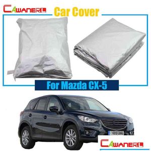 Autohoezen Cawanerl Auto Er Buiten Zon Sneeuw Regenbestendig Bescherming Uv Anti Stofdicht Voor Mazda Cx-5 Cx5 H220425 Drop Delivery Autom Dhyy7