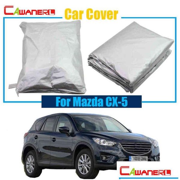 Cawanerl Car Covers Car Er Outdoor Sun Snow Rain Protection Résistant UV Anti-poussière pour Mazda Cx-5 Cx5 H220425 Drop Delivery Autom Dhyy7