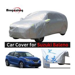 Cubiertas de automóviles Ers Er Outdoor Anti Uv Sun Rain Snow Ice Scratch Protection Tapa a prueba de viento para Suzuki Maruti Baleno J220907 Drop Delivery Dh3Bt