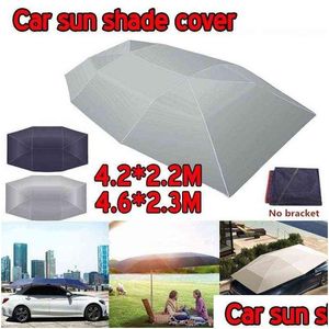 Couvertures de voiture pliable voiture parasol imperméable ombre er protection tissu Oxford résistant aux UV accessoires de toit de tente H220425 Drop Deliv Dhdwg