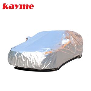 Housses de voiture Kayme aluminium Housses imperméables super protection solaire poussière Couverture de voiture de pluie complète auto suv universelle de protection pour vw toyotaHKD230628