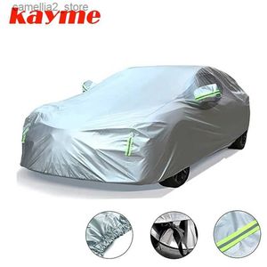 Autohoezen Kayme Volledige autohoezen Stofdicht Buiten Binnen UV Sneeuwbestendig Zonbescherming polyester Hoes universeel voor SUV Toyota BMW VW Q231012