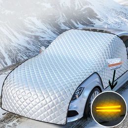 Cubiertas de automóviles a prueba de viento aislamiento de la exposición a aislamiento térmico a prueba de nieve con la cubierta de la nieve con la cubierta del sol, la ropa del automóvil, la cubierta del automóvil T240509