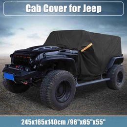 Car Covers X Autohaux Housse de carrosserie pour Jeep Wrangler JK JL Hardtop 2 4 portes 2007-2021 extérieur coupe-vent imperméable 210D Oxford Protect Q231012