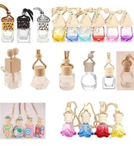 Cube de voiture rechargeable parfum bouteille vide pendentif suspendu automatique assainisseur d'air parfum automatique huiles essentielles diffuseur bouteilles en verre Sof2760386