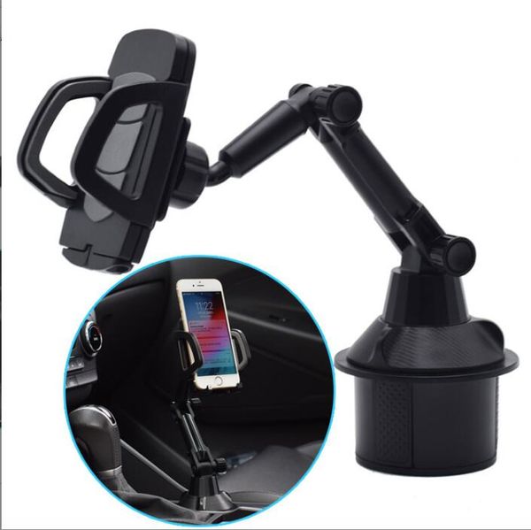 Titulaire de voiture de voiture Mount Mobile Téléphone Stand Cradle Universal 360 degrés ajustable pour iPhone Samsung Universal Phones Titulaires