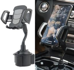 Support de tasse de voiture support de téléphone réglable col de cygne support de voiture pour téléphone intelligent pour iPhone 7 7P 8 8P X XS XRSamsung Galaxy S10 S9 Huawei8143787