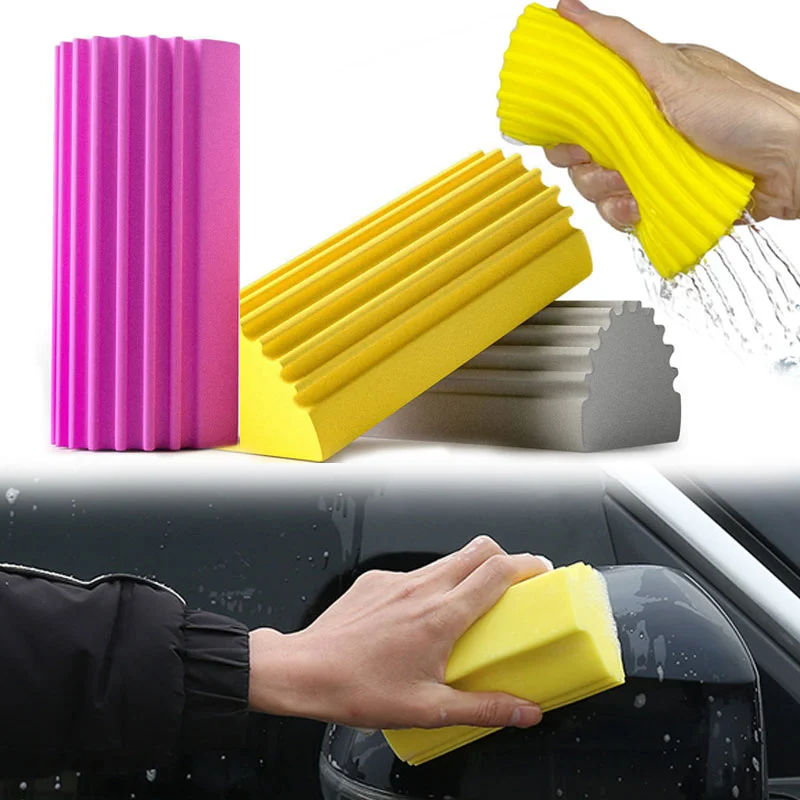 Car Damp Clean Duster Reusable Eraser Sponge Brush Blinds Glass Baseboards Vents Railings Mirror Window Duster Cleaning Tools