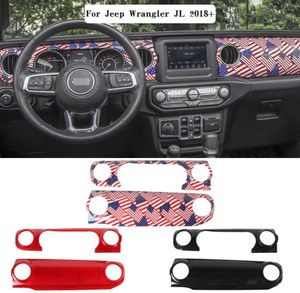 Couverture de panneau de commande de tableau de bord de voiture, autocollants d'intérieur automobile pour Jeep Wrangler JL Sahara3342663