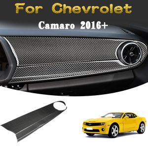 Auto Dashboard Frame Cover Coquilot Center Console Stickers voor Chevrolet Camaro 16+ Carbon Fiber Interieur accessoires