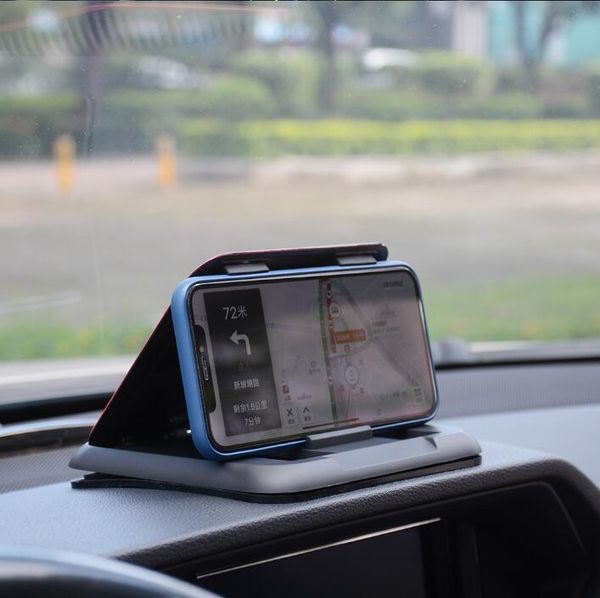 Soporte para teléfono para tablero de automóvil Soporte antideslizante para GPS para vehículo Universal para todos los teléfonos inteligentes Compatible con iPhone XR XS Max X 8 7 6S Plus Galaxy S10/S9 Plus S8 Note 9/8