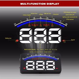 Projecteur de tableau de bord de voiture OBD2 affichage tête haute pare-brise de voiture HUD mini 3 5 pouces système d'alarme de voiture professionnel2891