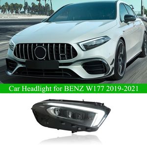 Luz de cabeza de circulación diurna de coche para BENZ Clase A W177, faro LED 2019-2021 A180 A200 A220, lámpara de señal de giro