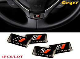 Autocollants d'emblèmes de logo d'étiquette de mode de décoration de voiture pour Seat Leon CUPRA autocollant de logo de voiture époxy personnalisé accessoires de style de voiture 2488298