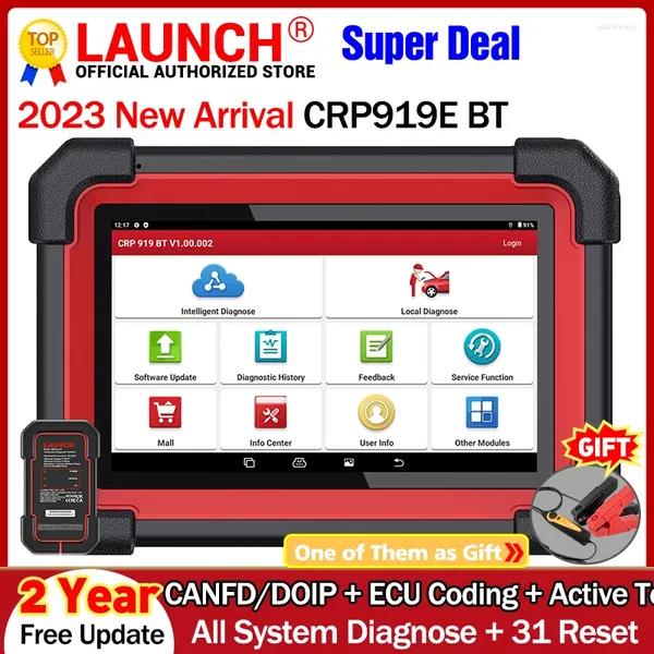 Herramienta de diagnóstico de coche, sistema completo, 31 reinicio, codificación ECU, Control bidireccional, escáner CANFD DOIP FCA OBD2