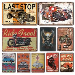 Auto diner metaal schilderij vintage motorfiets poster bord wand plaque decor retro vuil fiets tin bord chic garage home decor 20cmx30cm woo