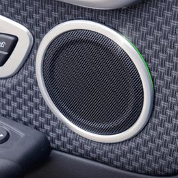 Altavoz de Audio para puerta de coche, anillo circular, embellecedor de cubierta decorativa para BMW X1 F48 2 series F45 2016-18, calcomanías interiores 193u